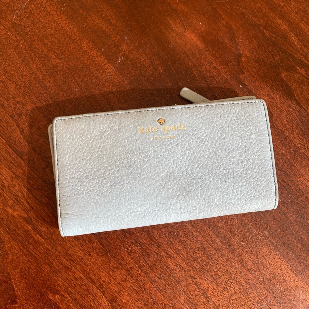 Kate Spade Light Blue Leather Wallet